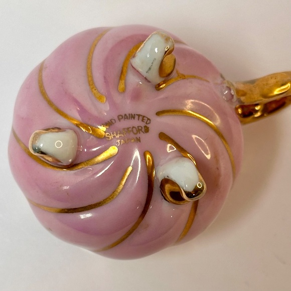 Vintage Shafford Japan Mini Footed Cup • Pink & Gold Hand-Painted - Picture 2 of 4